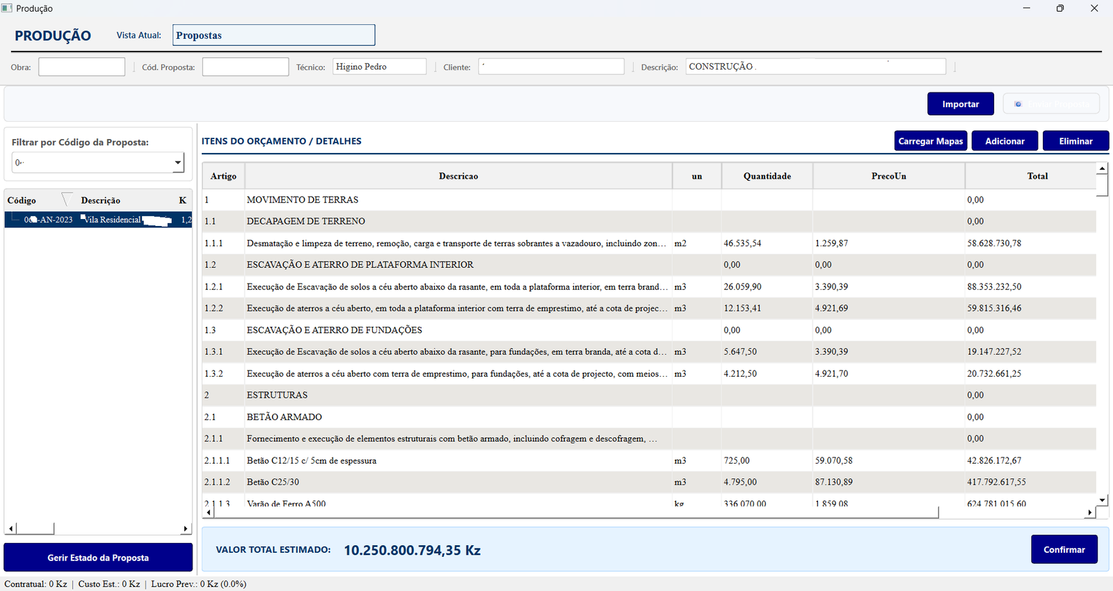 Propostas de Orçamento